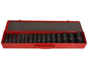 SELTA Zestaw nasadek udarowych długich 1/2" 16 części 10-36 mm