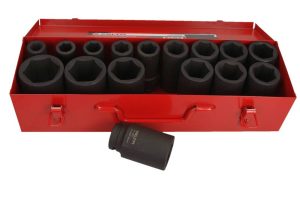 SELTA Zestaw nasadek udarowych długich 3/4" 16 części 17-50 mm