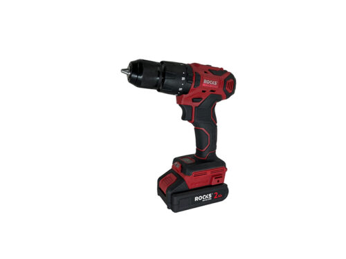 ROOKS 20V AQ-ONE Wiertarko-wkrętarka ECO 45 Nm metalowy uchwyt komplet z akumulatorem 2Ah ładowarką i walizką OK-03.4409
