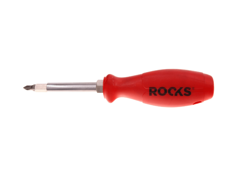 ROOKS MAGIC SCREW wkrętak 8 w 1 z wymiennymi końcówkami PZ1 PZ2 PH1 PH2 T10 T15 5,5 mm 7 mm OK-07.2205