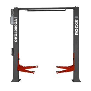 ROOKS Podnośnik dwukolumnowy elektrohydrauliczny 4t łączony górą 400V 100-1900 mm