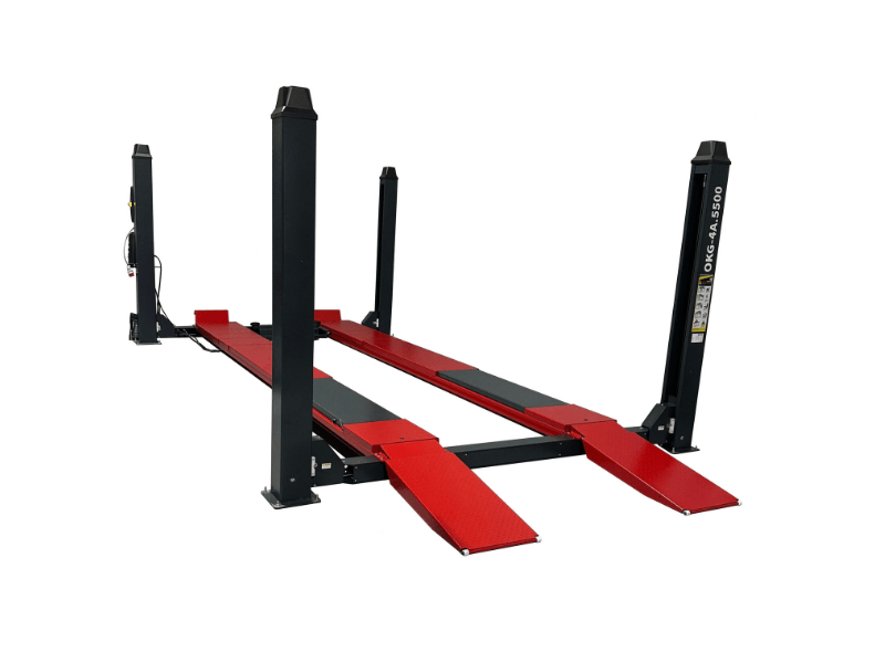 ROOKS Podnośnik czterokolumnowy automatyczny do geometrii 5,5t 400V