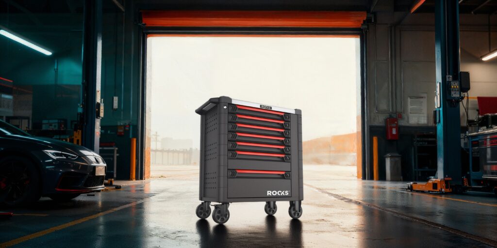 ROOKS szafka narzędziowa w warsztacie samochodowym