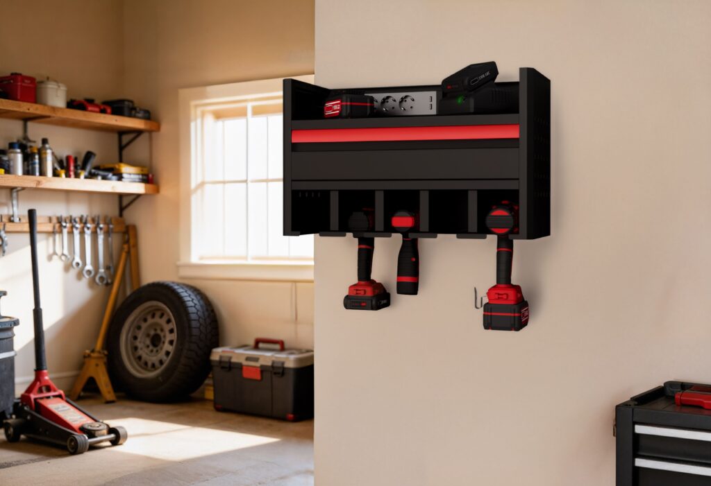 ROOKS Szafka serwisowa na narzędzia pneumatyczne i elektryczne z gniazdem 230V i szufladą wisząca