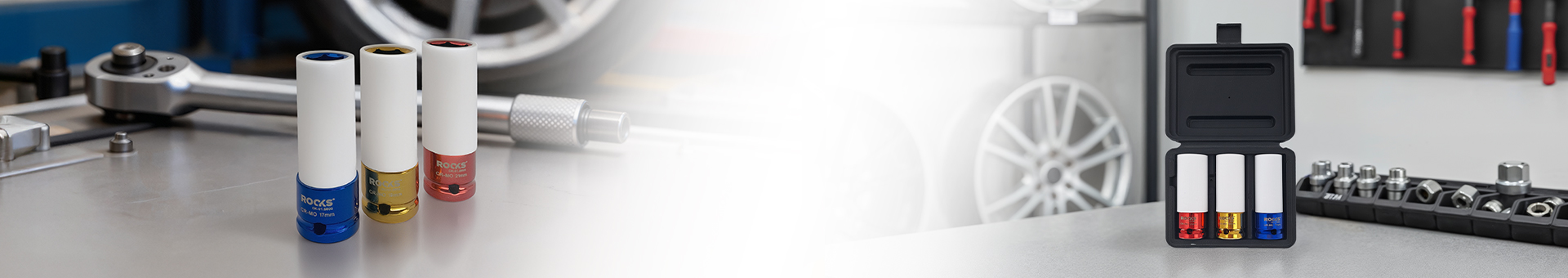 ROOKS Zestaw nasadek do felg aluminiowych 3 szt 17-19-21 mm