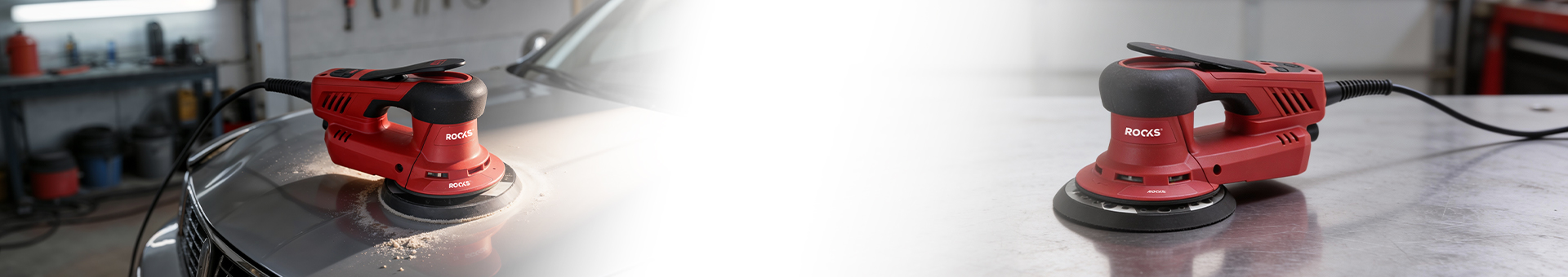 BEZSZCZOTKOWA SZLIFIERKA OSCYLACYJNO-ROTACYJNA 5 MM, 400 W, FI 150 MM, 10 000 OBR/MIN, 230V