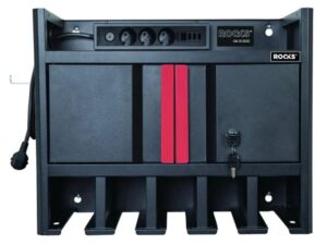 SZAFKA SERWISOWA NA ELEKTRONARZĘDZIA, WISZĄCA Z GNIAZDEM 230V I REGULOWANYM ROZSTAWEM OK-01.3032