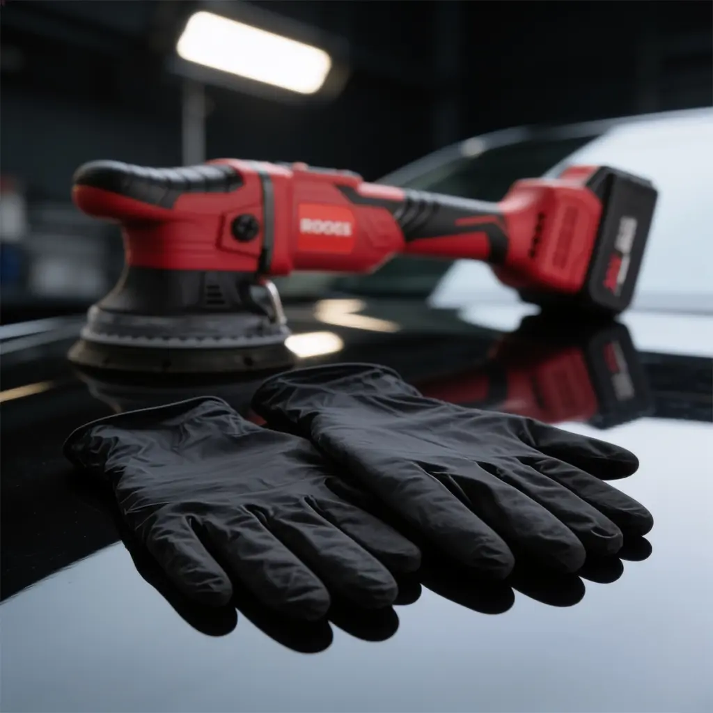 ROOKS Rękawice nitrylowe GARAGE BLACK