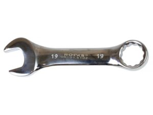 ROOKS Klucz płasko-oczkowy SHORT 19 mm